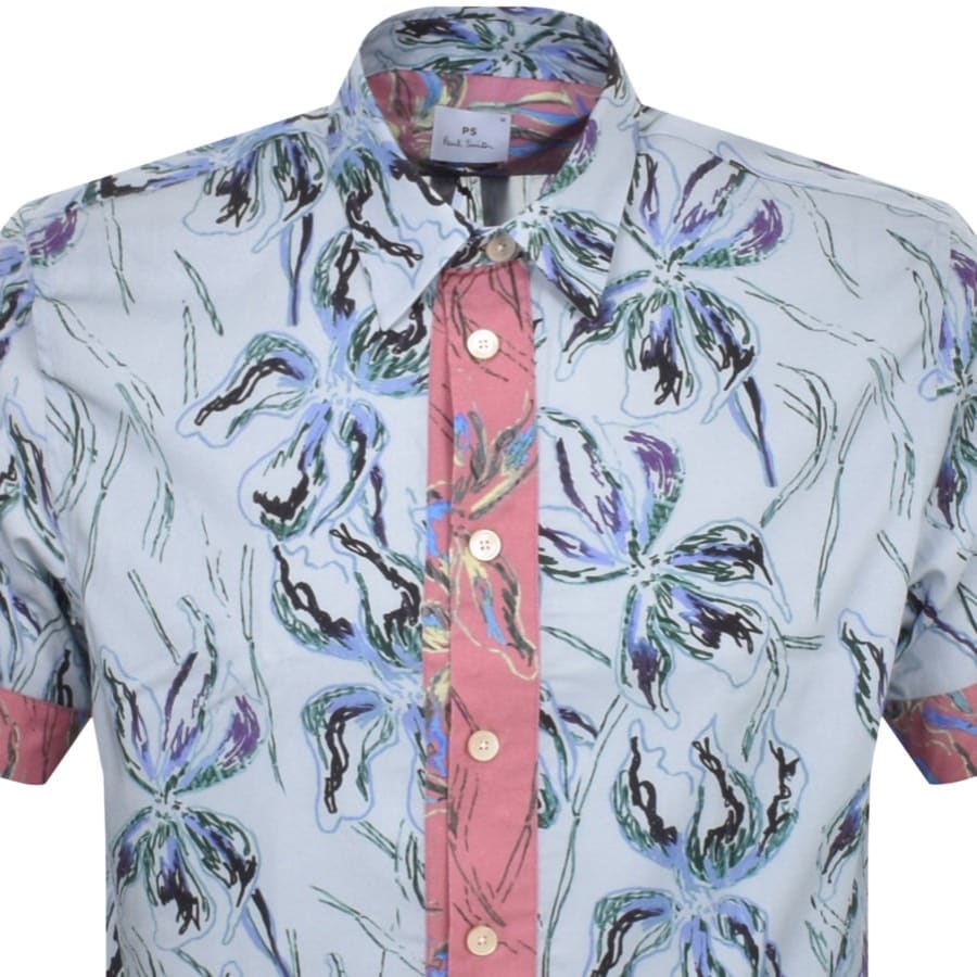 Paul Smith Short Sleeve Shirt Blue Mainline Menswear