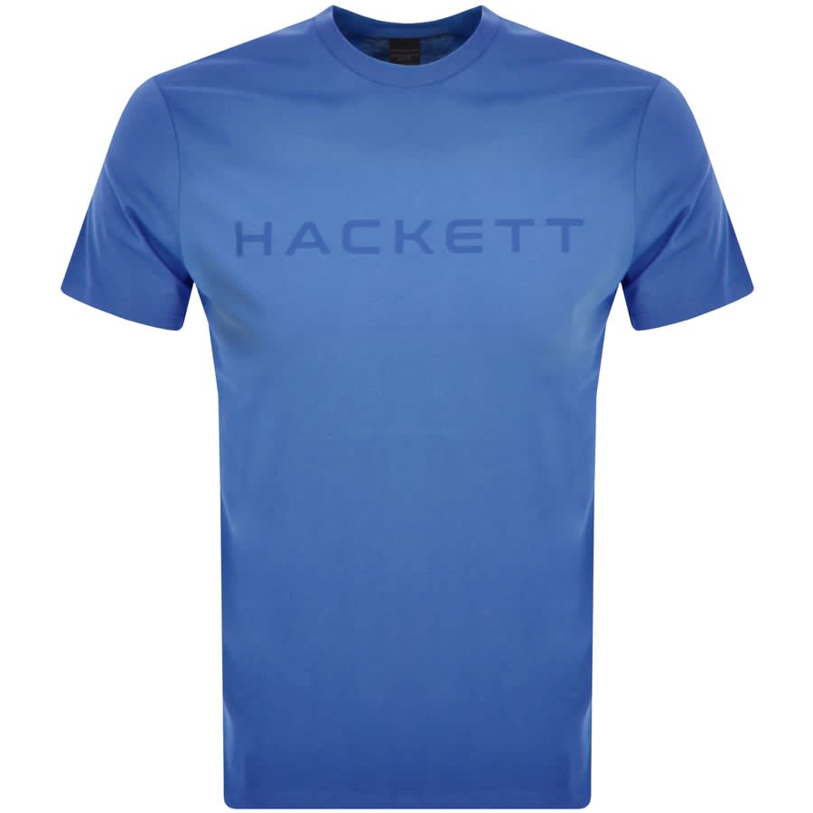 Image number 1 for Hackett London Logo T Shirt Blue