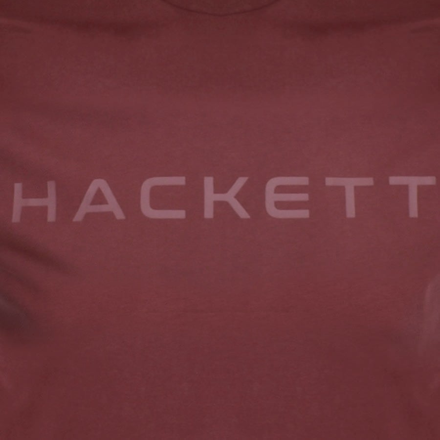 Image number 3 for Hackett London Logo T Shirt Burgundy