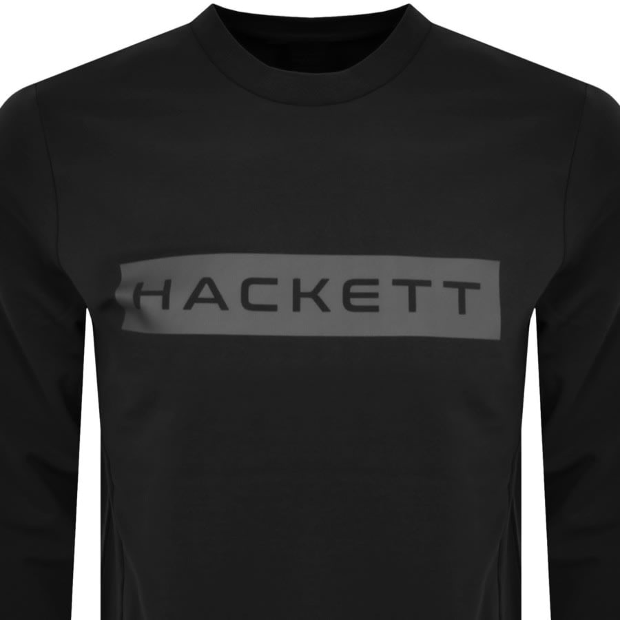 Image number 2 for Hackett Heritage Crew Neck Sweatshirt Black