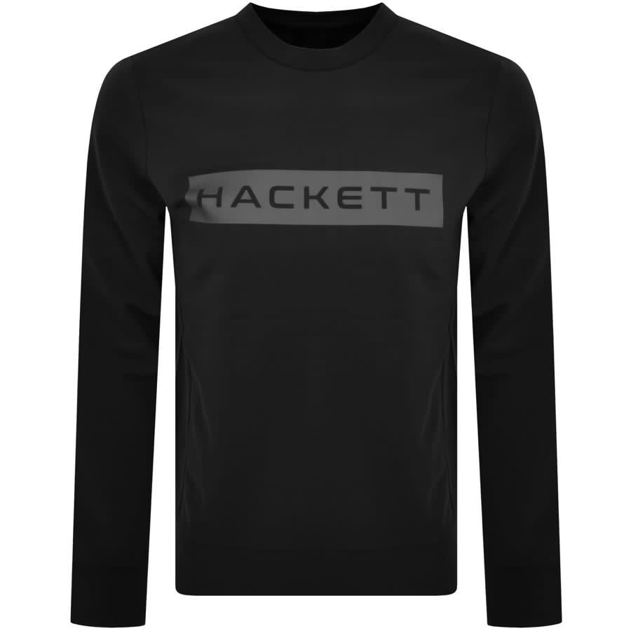Image number 1 for Hackett Heritage Crew Neck Sweatshirt Black