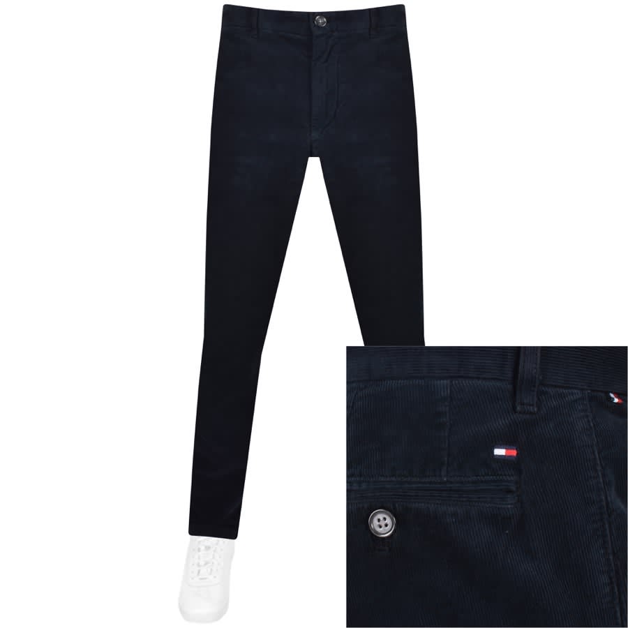 Image number 1 for Tommy Hilfiger Denton Corduroy Chinos Navy