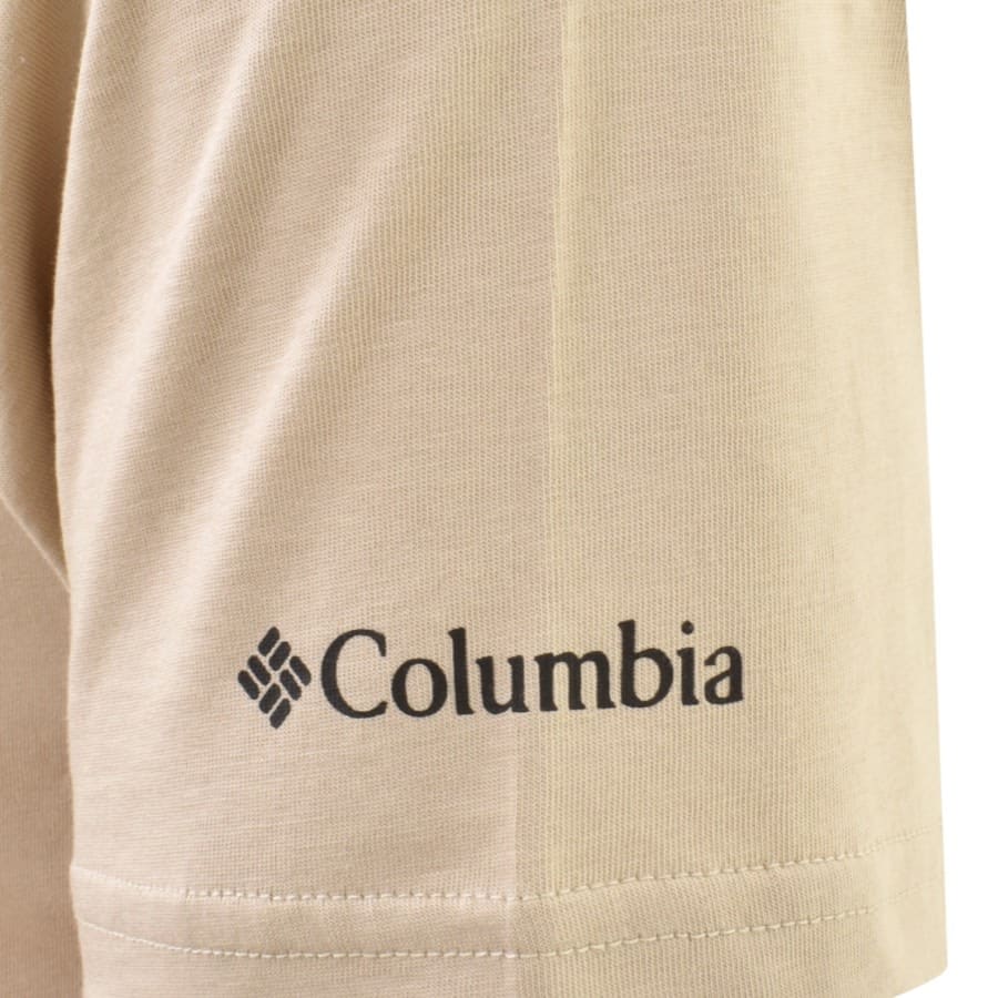 Image number 3 for Columbia Basic Logo T Shirt Beige