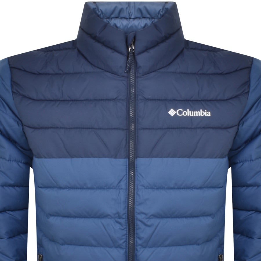Image number 2 for Columbia Powder Lite Padded Logo Jacket Blue