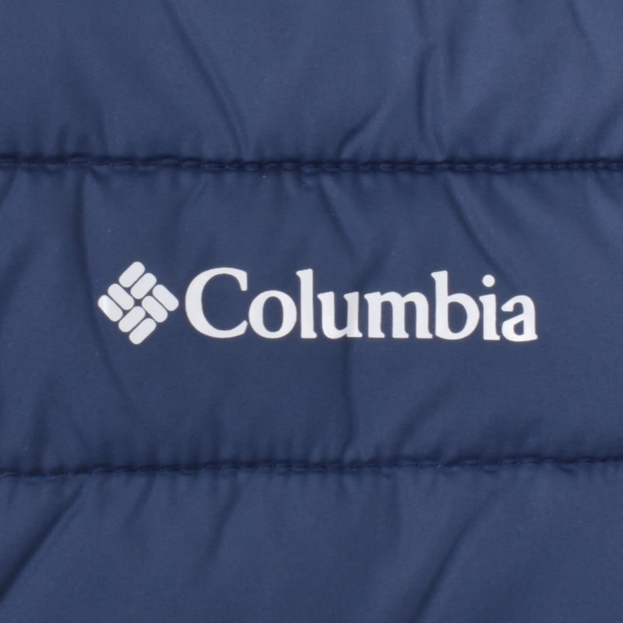 Image number 3 for Columbia Powder Lite Padded Logo Jacket Blue