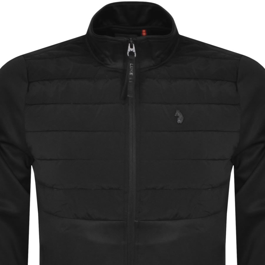 Image number 2 for Luke 1977 Quilted Funnel Neck Sweatshirt Black