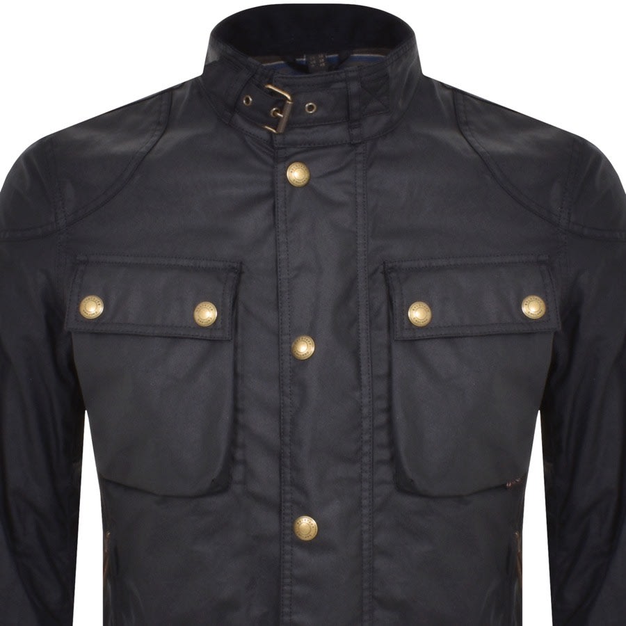 Image number 2 for Belstaff Racemaster Waxed Jacket Navy