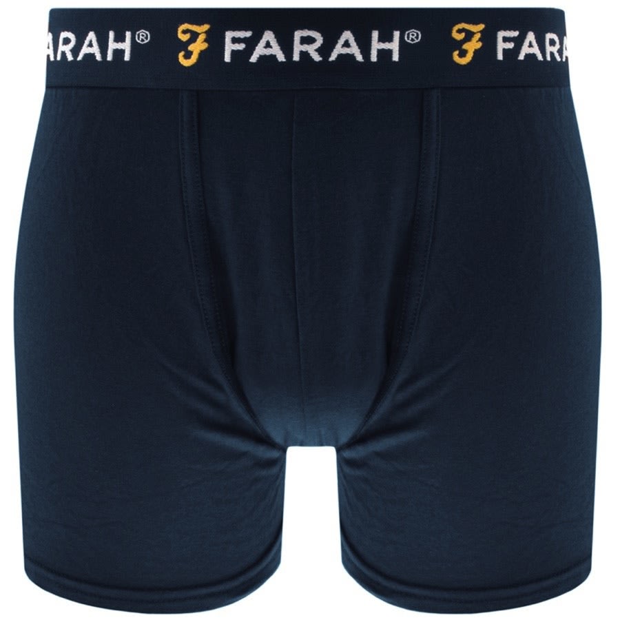 Image number 2 for Farah Vintage Aveleer 3 Pack Boxer Shorts Navy