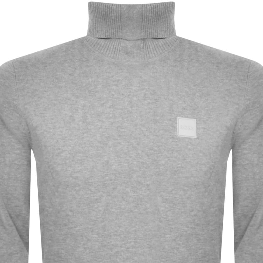Image number 2 for BOSS Akiro Knit Jumper Grey