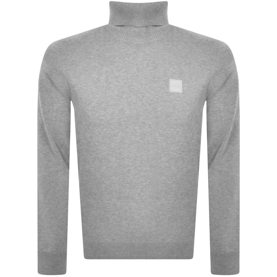 Image number 1 for BOSS Akiro Knit Jumper Grey