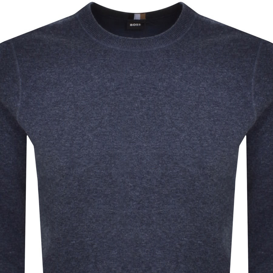 Image number 2 for BOSS Onore Knit Jumper Navy