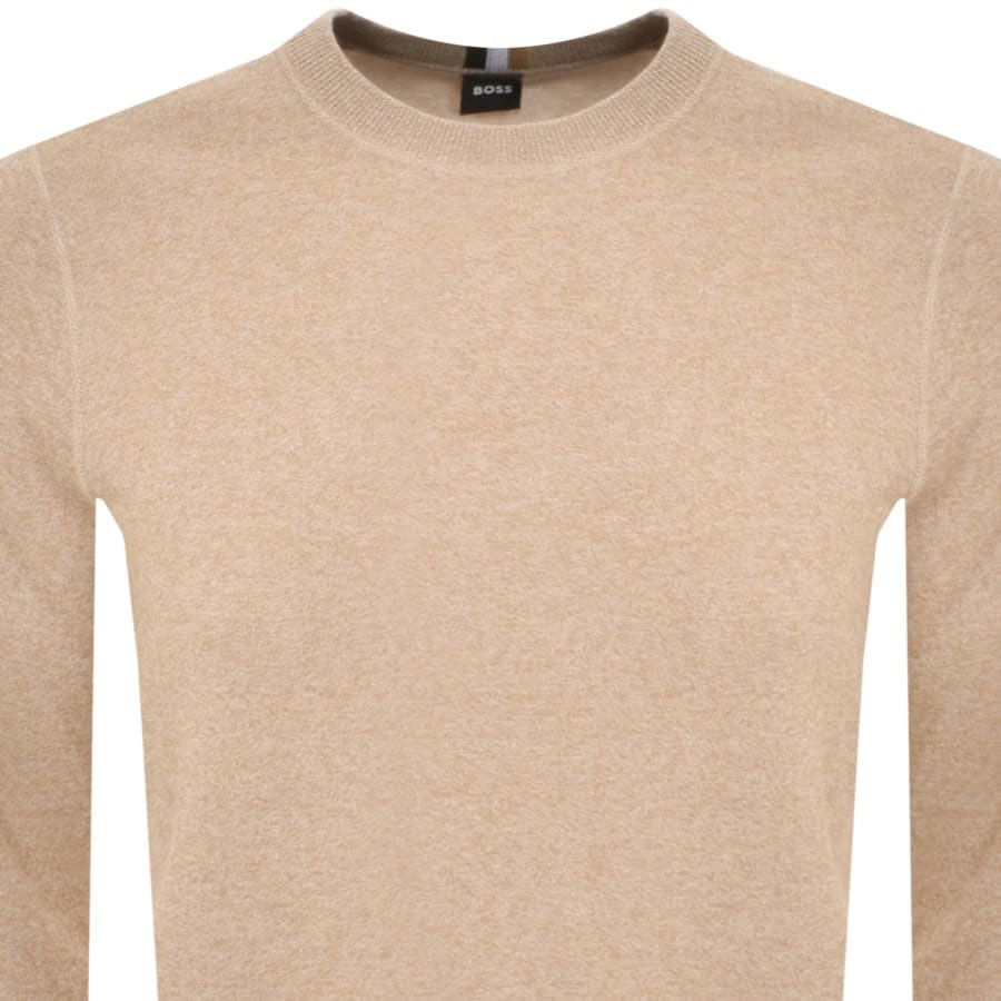 Image number 2 for BOSS Onore Knit Jumper Beige