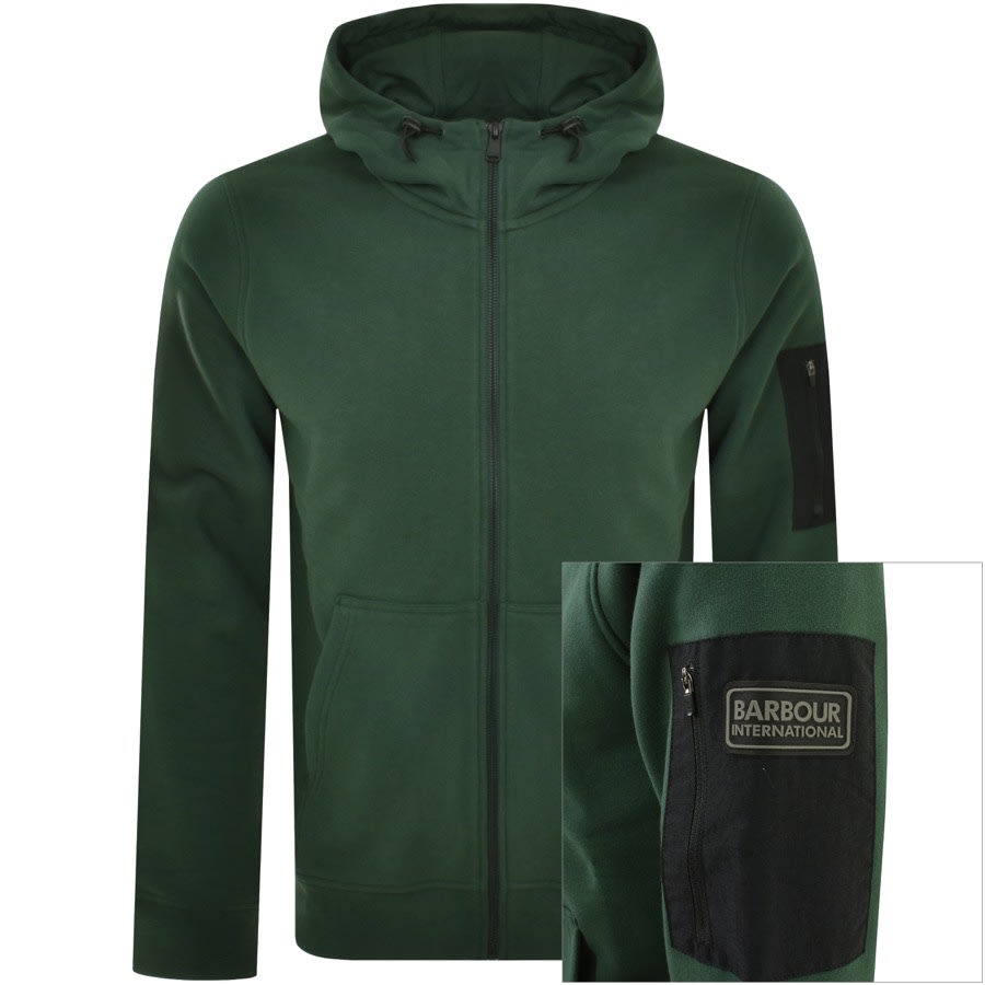 Image number 1 for Barbour International Alloy Hoodie Green