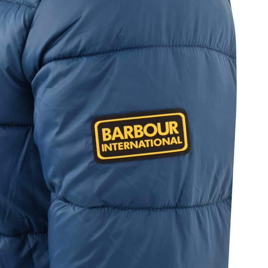 Image number 3 for Barbour International Bobber Quilt Jacket Blue