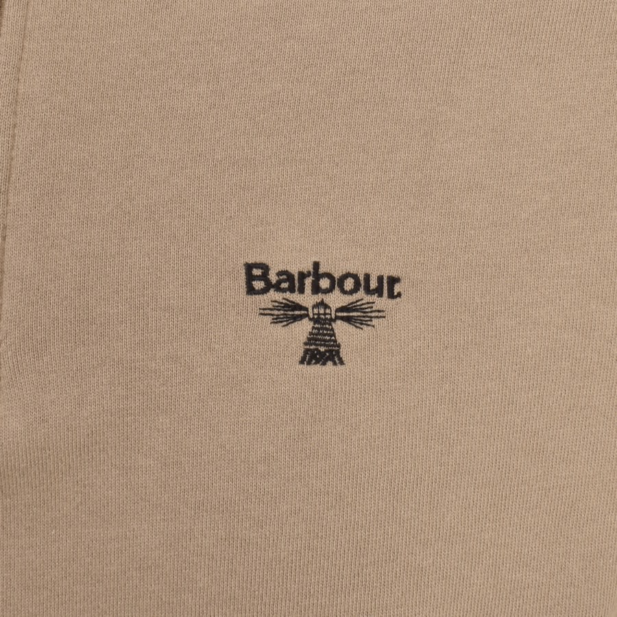 Image number 3 for Barbour Beacon Fleece Half Zip Sweatshirt Brown