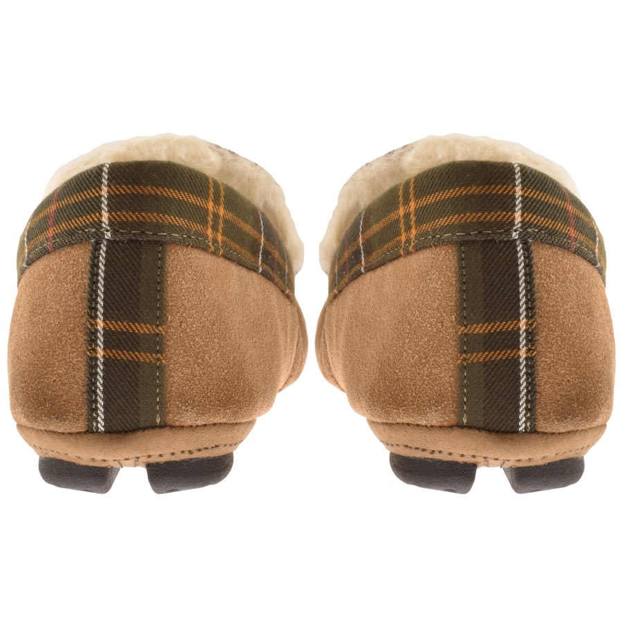 Image number 3 for Barbour Monty Tartan Slippers Brown