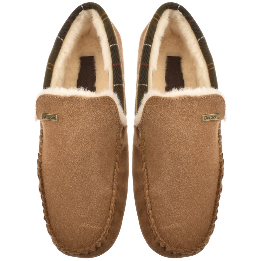 Image number 1 for Barbour Monty Tartan Slippers Brown