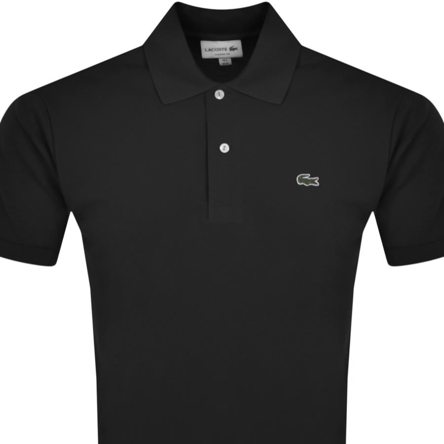Image number 2 for Lacoste Short Sleeved Polo T Shirt Black