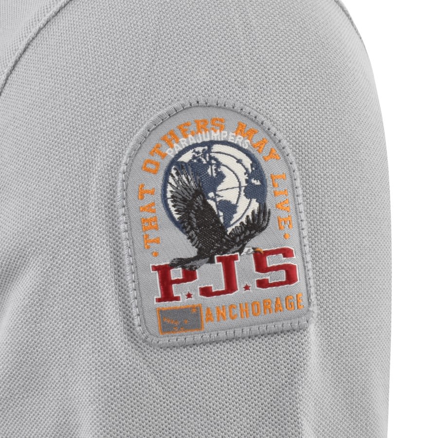 Image number 3 for Parajumpers Polo T Shirt Grey