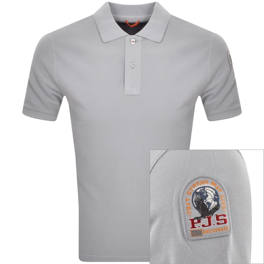 Image number 1 for Parajumpers Polo T Shirt Grey