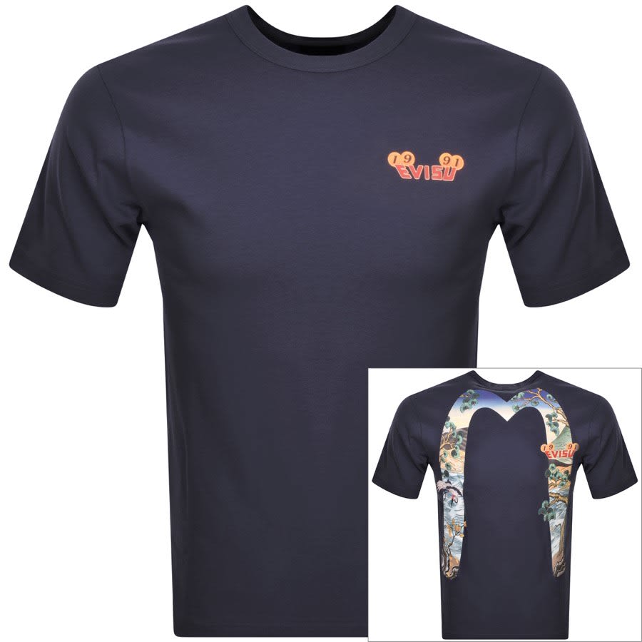 Image number 1 for Evisu 1991 Logo T Shirt Navy