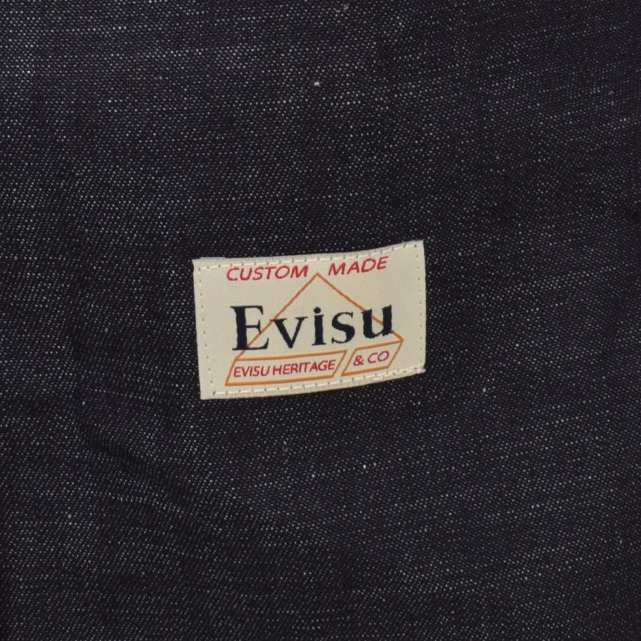 Image number 2 for Evisu Long Sleeve Denim Shirt Navy