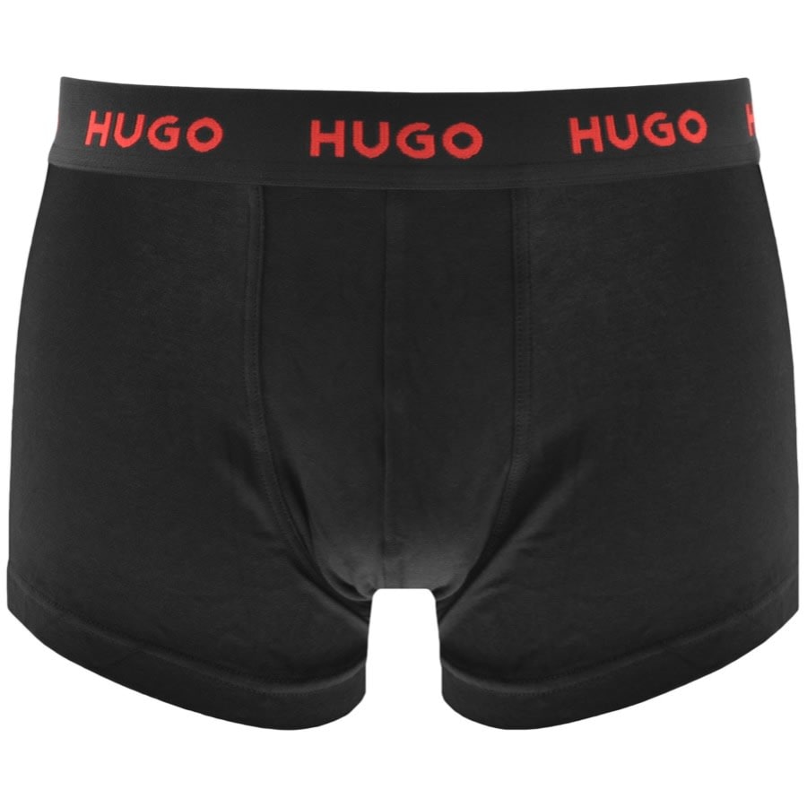 Image number 2 for HUGO Triple Pack Trunks Black