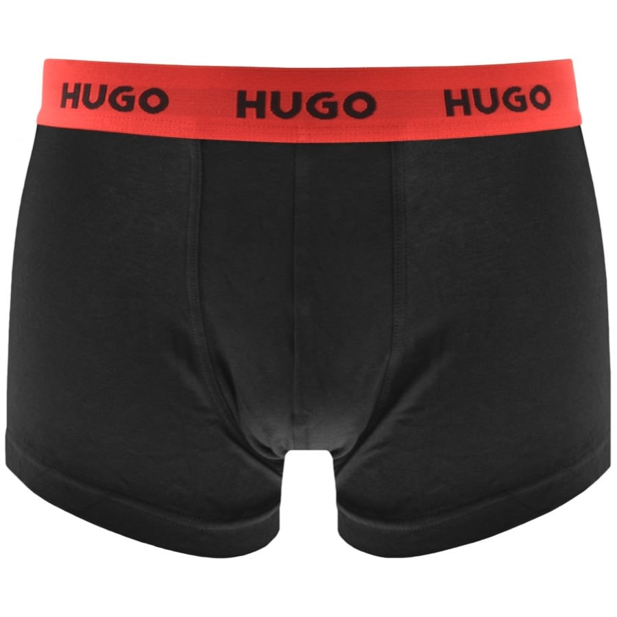 Image number 4 for HUGO Triple Pack Trunks Black