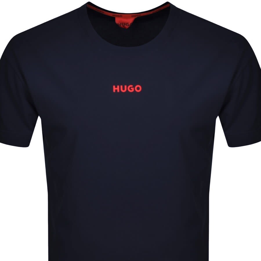 Image number 2 for HUGO Loungewear Linked T Shirt Navy