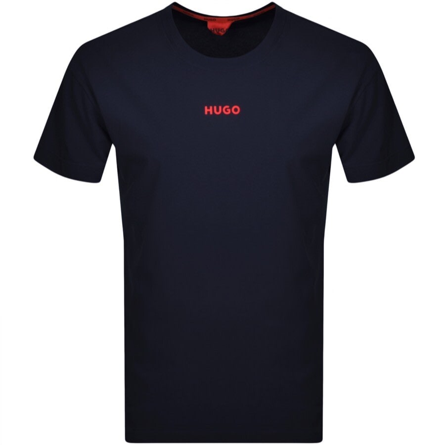 Image number 1 for HUGO Loungewear Linked T Shirt Navy