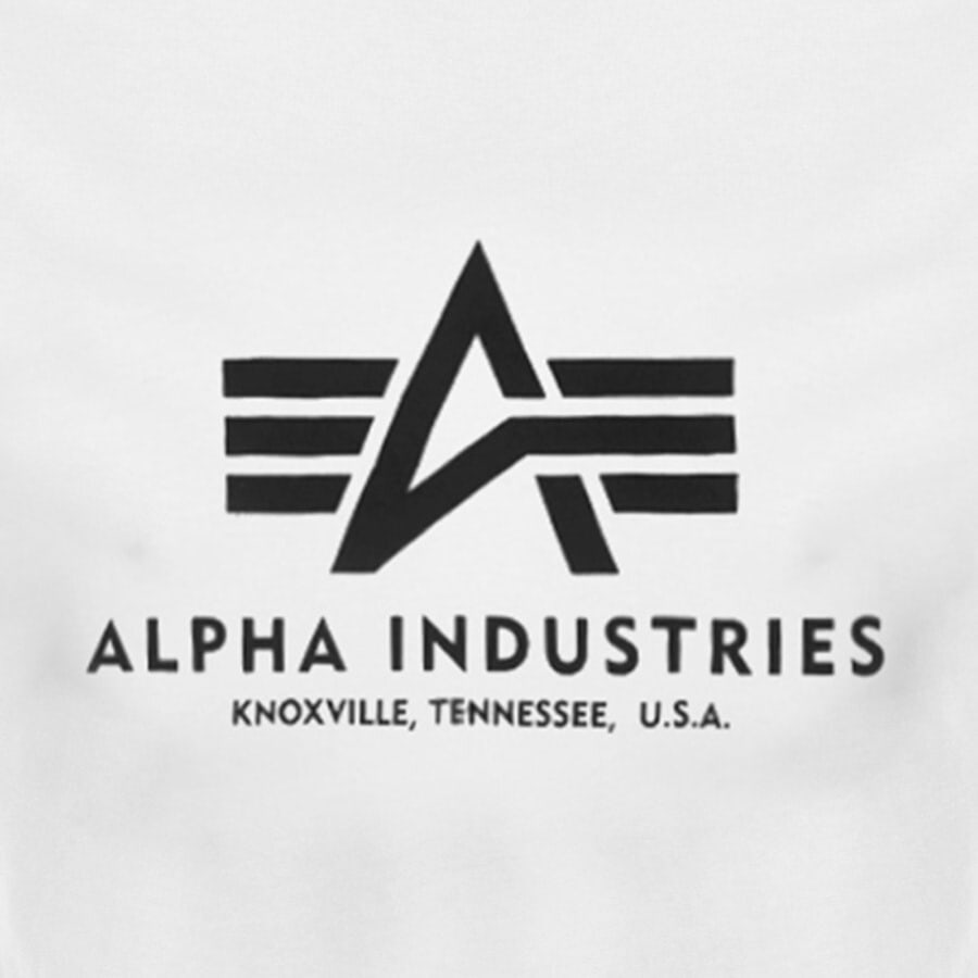 Image number 3 for Alpha Industries Basic Logo T Shirt White