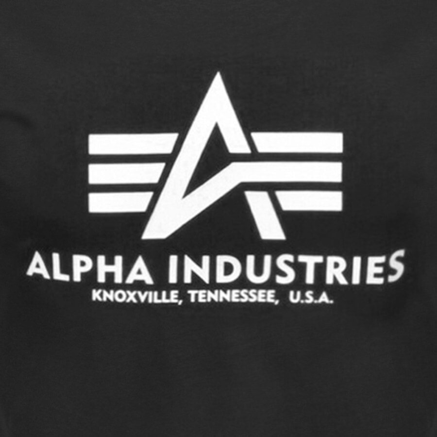 Image number 3 for Alpha Industries Basic Logo T Shirt Black