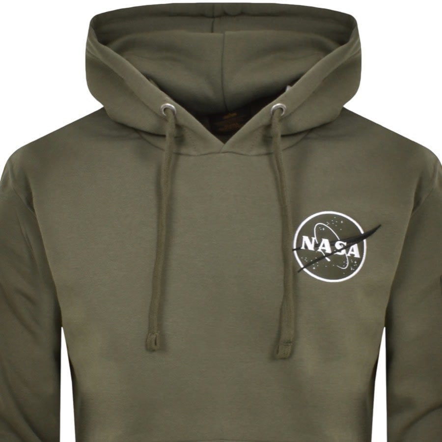 Image number 2 for Alpha Industries Space Shuttle Hoodie Green