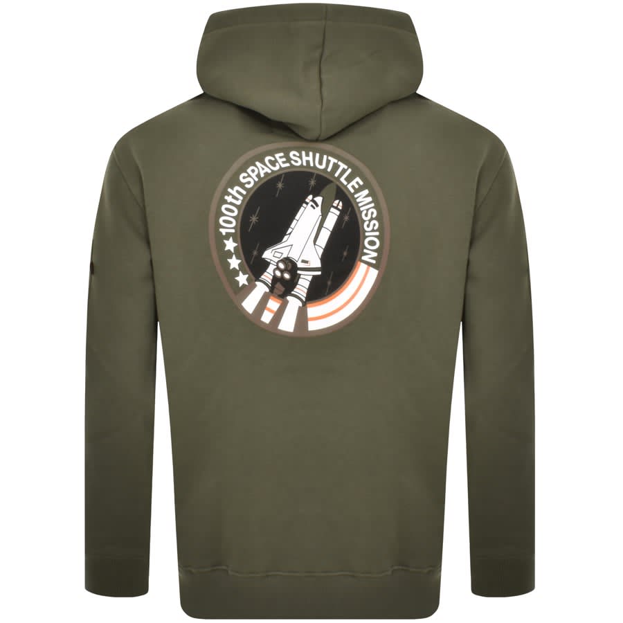 Image number 3 for Alpha Industries Space Shuttle Hoodie Green