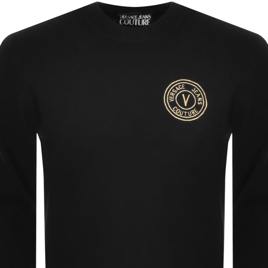 Image number 2 for Versace Jeans Couture Knit Jumper Black