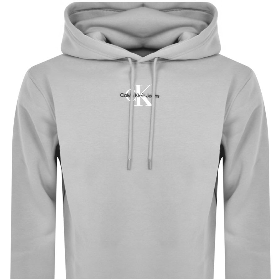 Image number 2 for Calvin Klein Jeans Monologo Hoodie Grey