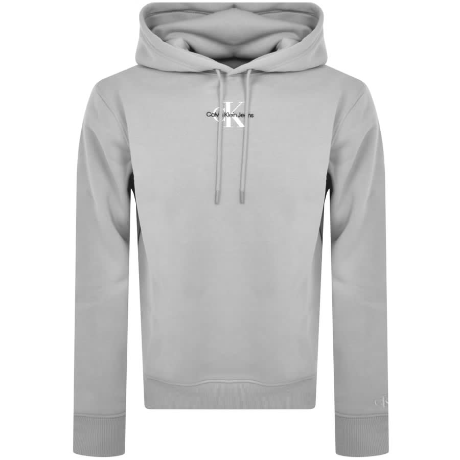Image number 1 for Calvin Klein Jeans Monologo Hoodie Grey