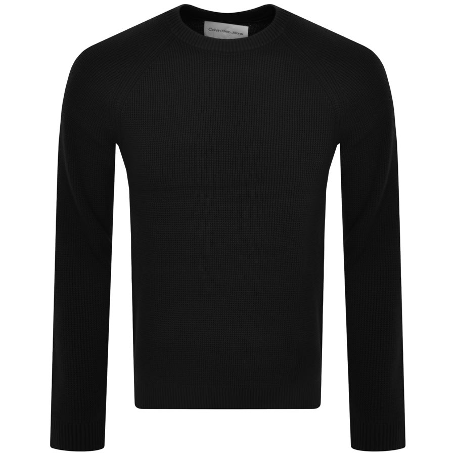 Image number 2 for Calvin Klein Jeans Badge Easy Jumper Black