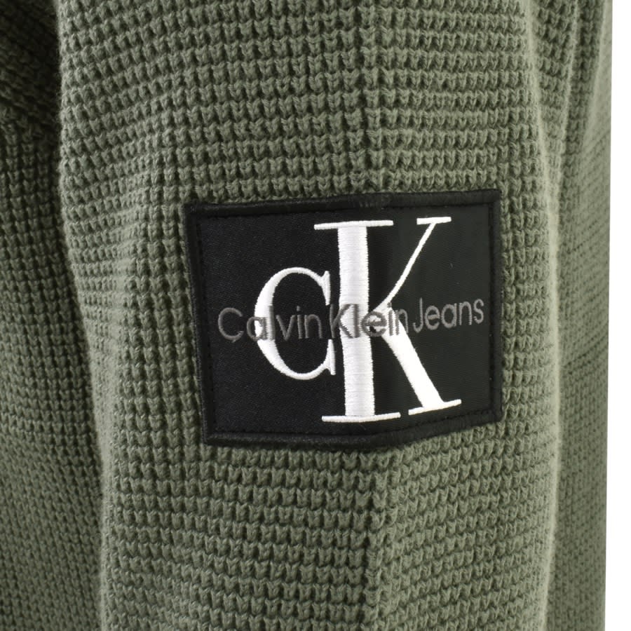 Image number 3 for Calvin Klein Jeans Badge Easy Jumper Green