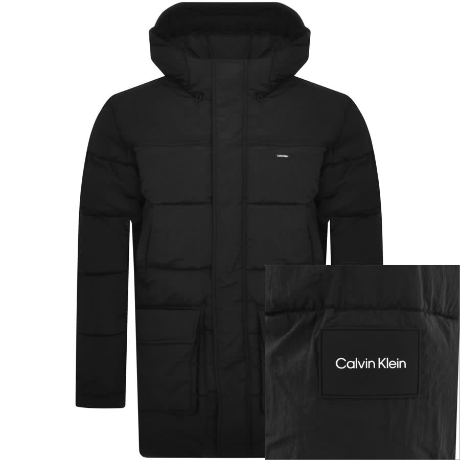 Image number 1 for Calvin Klein Crinkle Jacket Black