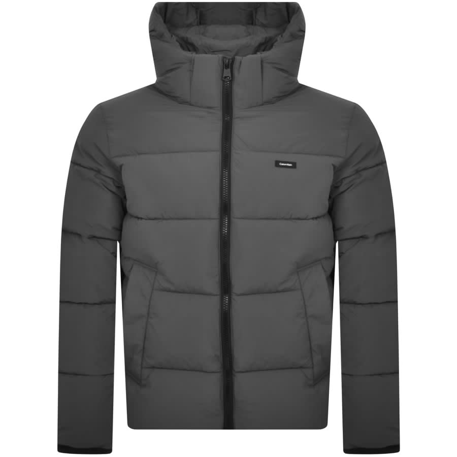 Image number 2 for Calvin Klein Nylon Puffer Jacket Grey