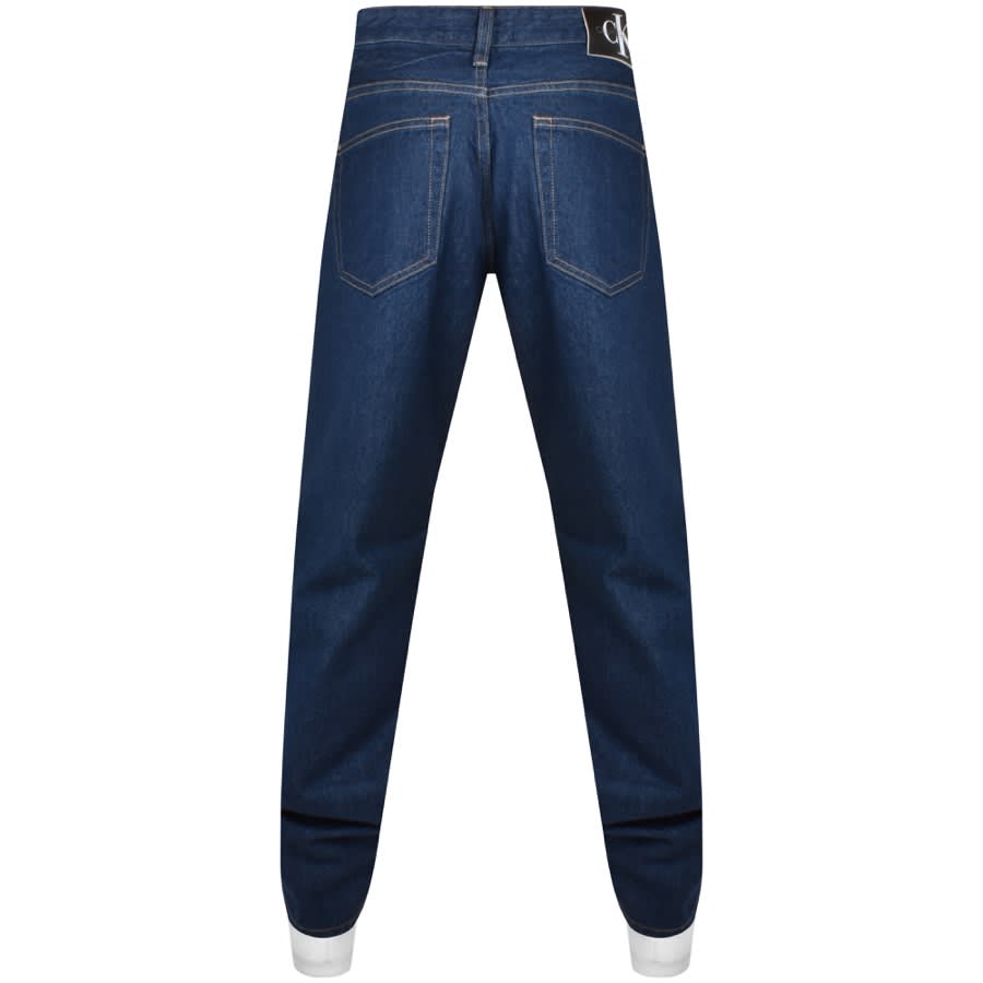 Image number 2 for Calvin Klein Jeans Straight Mid Wash Jeans Blue