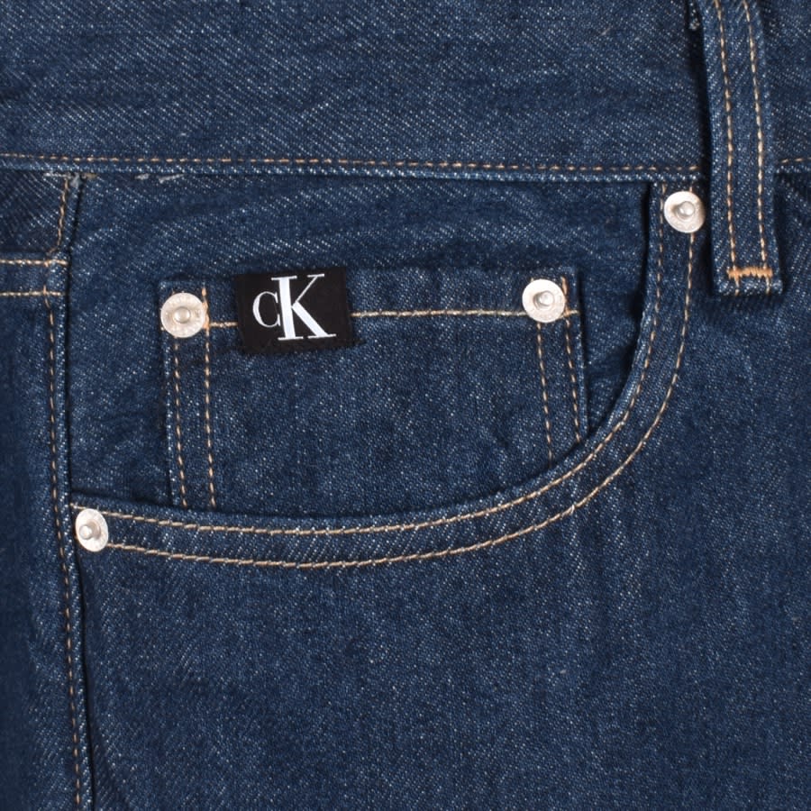 Image number 4 for Calvin Klein Jeans Straight Mid Wash Jeans Blue