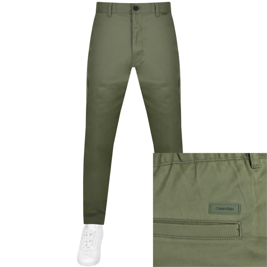 Image number 1 for Calvin Klein Cargo Trousers Green