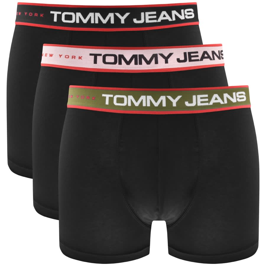 Image number 1 for Tommy Jeans 3 Pack Boxer Trunks Blue