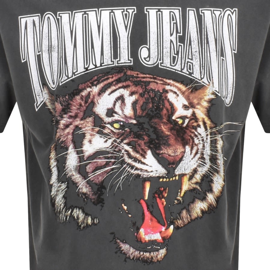 Image number 4 for Tommy Jeans Tiger T Shirt Grey
