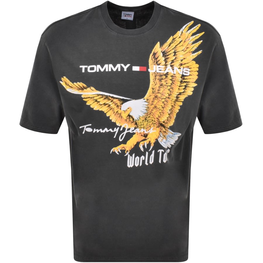 Image number 1 for Tommy Jeans Eagle T Shirt Grey