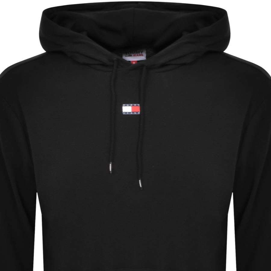 Image number 2 for Tommy Jeans Loungewear Rib Hoodie Black