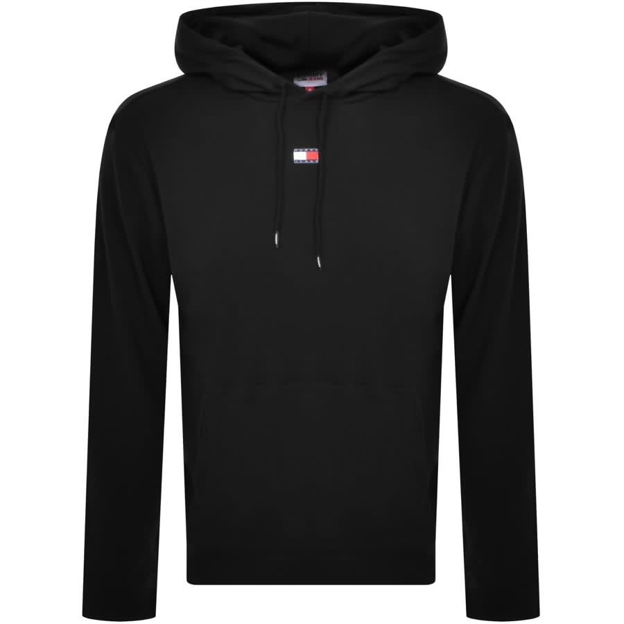 Image number 1 for Tommy Jeans Loungewear Rib Hoodie Black