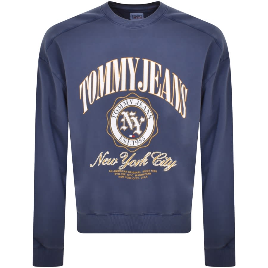 Image number 1 for Tommy Jeans Logo Sweatshirt Blue